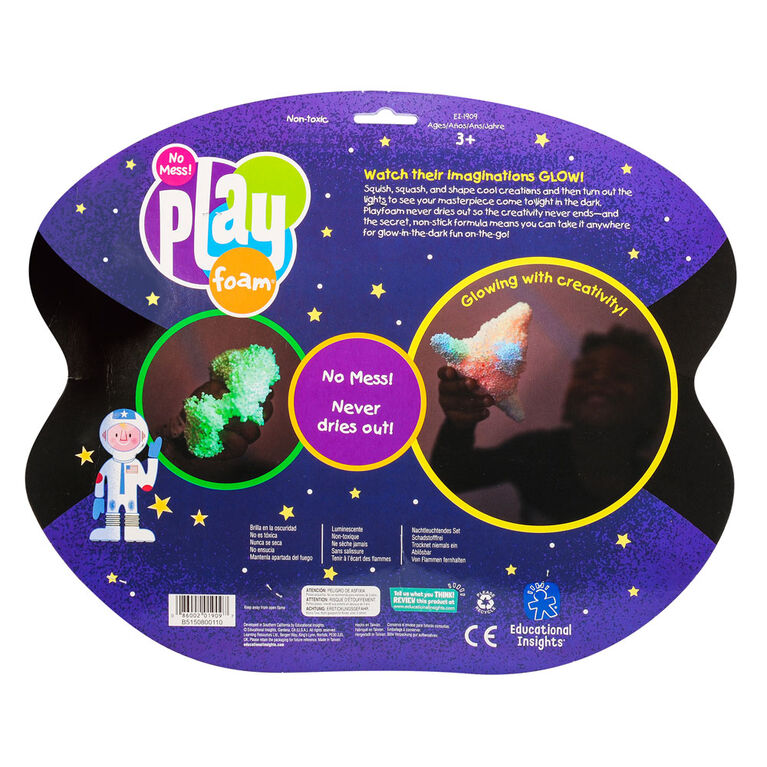 Educational Insights Playfoam Glow-In-The Dark, 8 Pack - English Edition