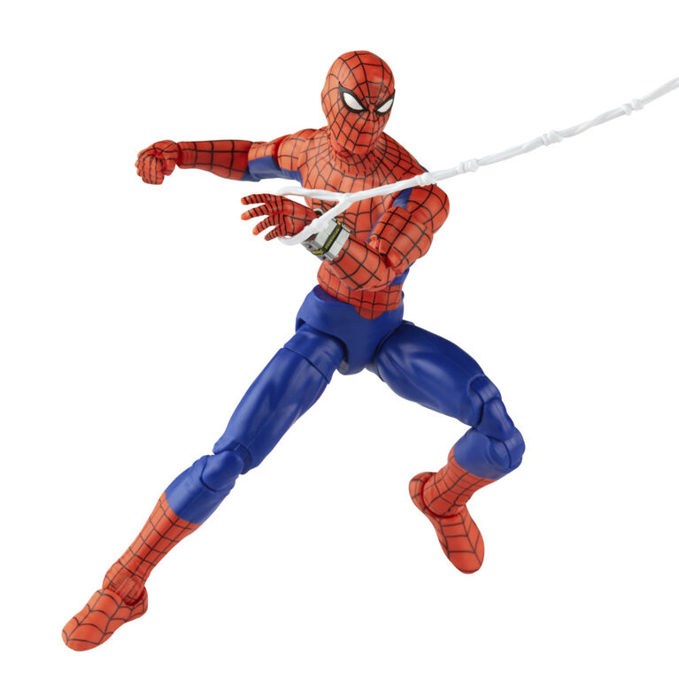 Marvel Legends Series Spider-Man 60th Anniversary Japanese Spider-Man 6-inch Action Figures, 6 Accessories