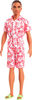 Barbie Fashionistas Ken Doll #235 in Hawaiian Print Jumpsuit with Green Sandals, Brown Hair
