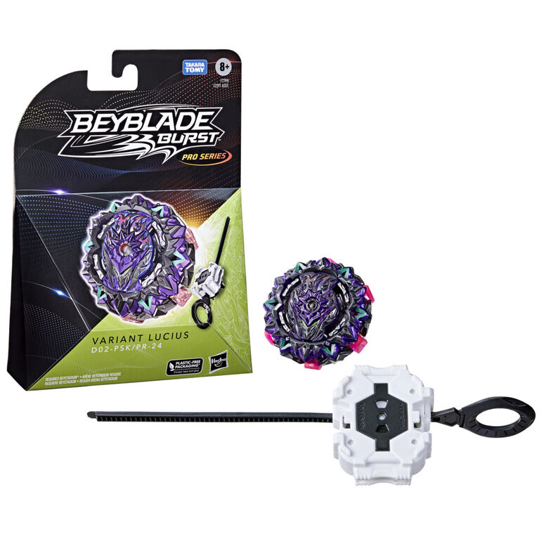 Beyblade Burst Pro Series Variant Lucius Spinning Top Starter Pack, Defense Type Battling Game Top