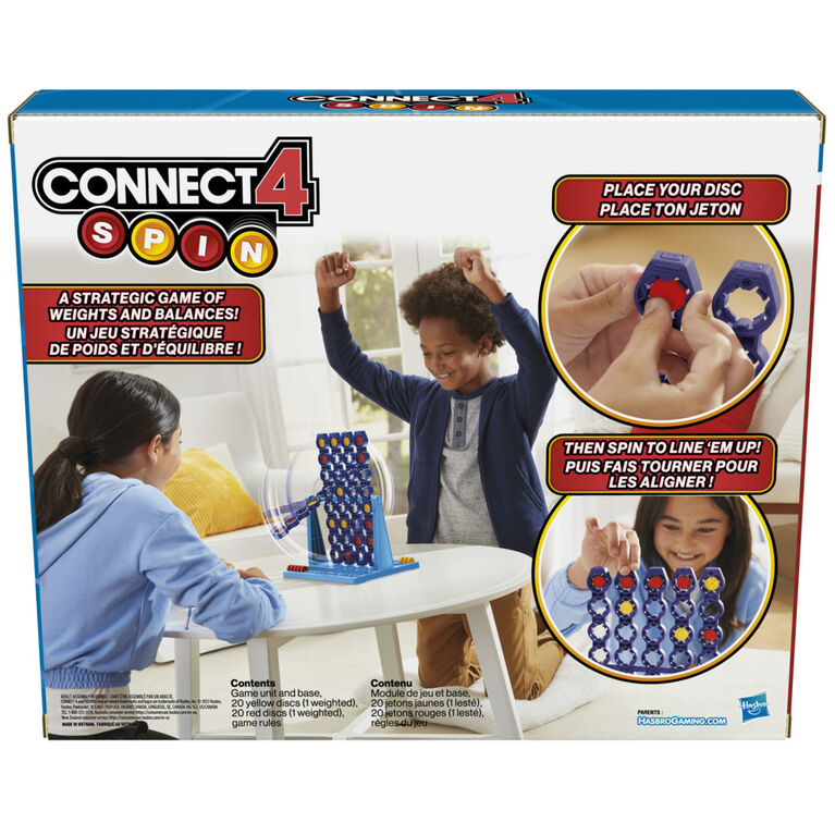 Connect 4 Spin Game, Features Spinning Connect 4 Grid