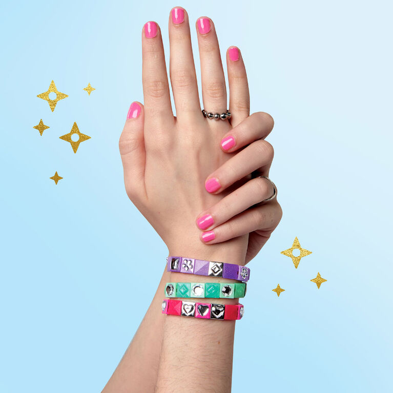 Cool Maker PopStyle Bracelet Maker Expansion Pack, 50+ Gem Beads, 3 Friendship Bracelets, Bracelet Making Kit, DIY Arts and Crafts Kids Toys for Girls
