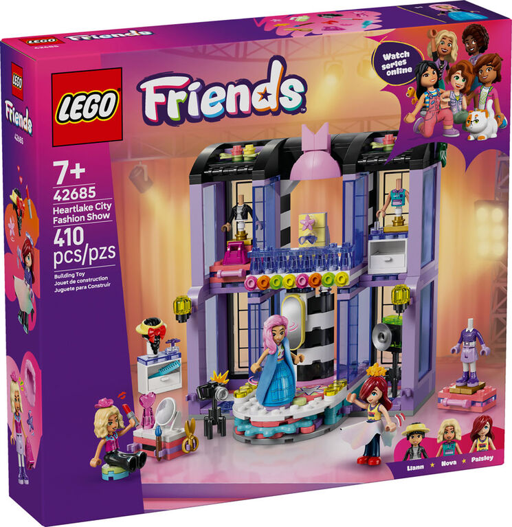 Ensemble LEGO Friends Le D&eacute;fil&eacute; de Mode de Heartlake City - Jouet de Simulation sur le Th&egrave;me de l'Habillement avec 3 Minipoup&eacute;es - 42685