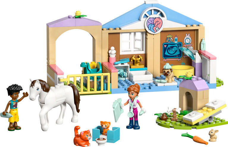 LEGO Friends La Clinique V&eacute;t&eacute;rinaire des Animaux - 2 Minipoup&eacute;es, un Chien, un Lapin, un Cheval, 2 Chats - 42696