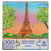 Spin Master Puzzles, Paris France 300-Piece Jigsaw Blueboard Puzzle Eiffel Tower Sunset Travel Series with Poster