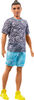 Barbie Fashionistas Ken Doll #204 with Bun, Paisley Outfit and Accessories