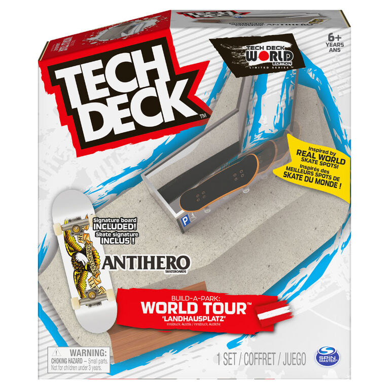 Tech Deck, Build-A-Park World Tour, Landhausplatz (Austria), Ramp Set with Signature Fingerboard - English Edition