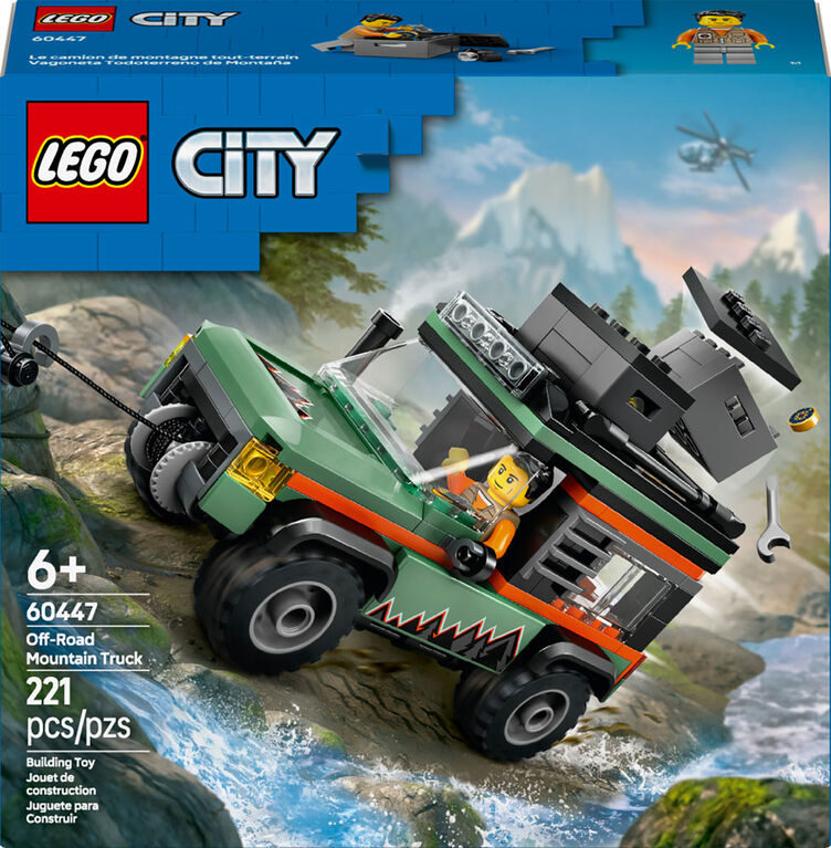 LEGO City Off-Road 4x4 Mountain Truck Building Toy - Fun Gift Idea for Birthdays and Holidays - 60447