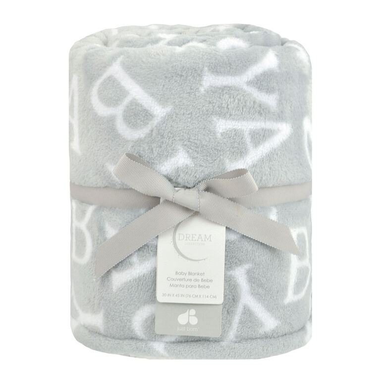 Just Born Dream Baby Plush Blanket Grey Babies R Us Canada