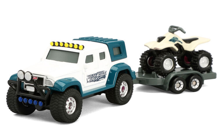 Tonka Hitch"em up Vechicles - 4X4 Hauler with ATV