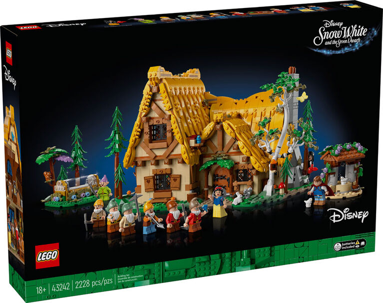 LEGO Disney Snow White and the Seven Dwarfs' Cottage Build and Display Set 43242