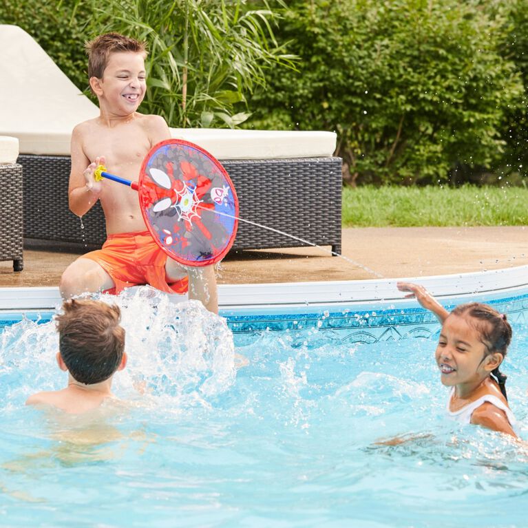 Swimways Marvel Spidey Aqua Shield Blaster, Swimming Pool Accessories & Kids Pool Toys, Spidey Party Supplies & Water Toys