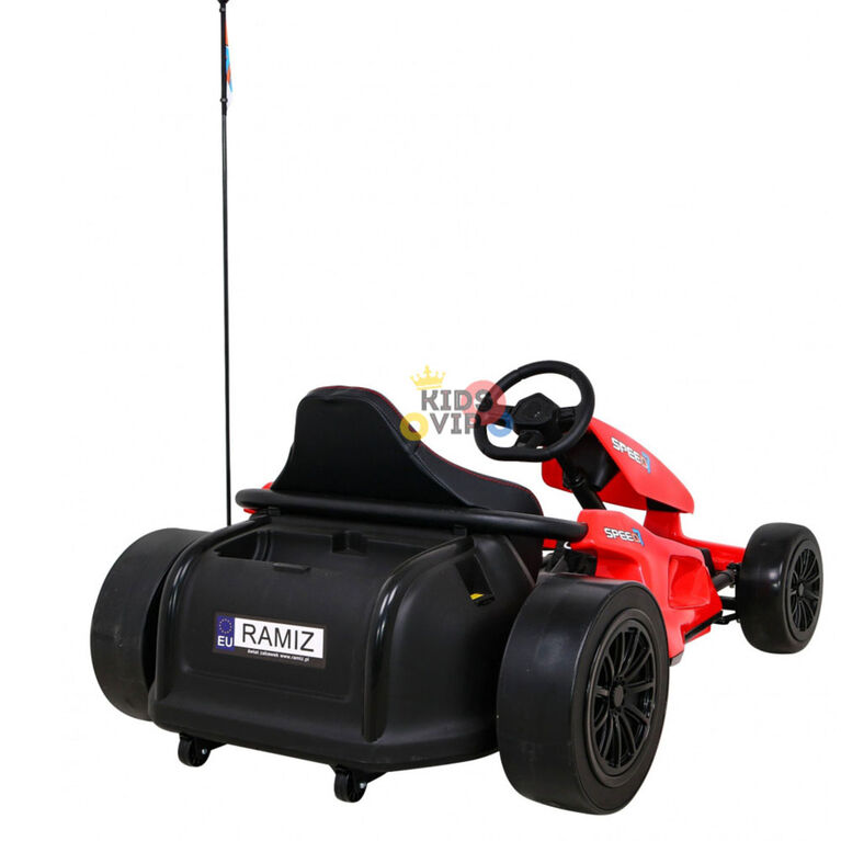 KidsVip 24V Furious Drifting Go Kart- Red - English Edition