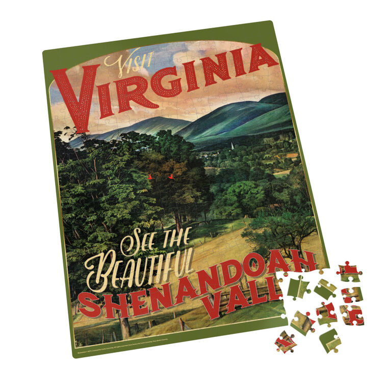 Spin Master Puzzles, Visit Virginia 300-Piece Blueboard Jigsaw Puzzle Shenandoah Valley Travel Series with Poster