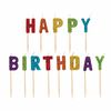 Rainbow "Happy Birthday"Letter Candles - English Edition