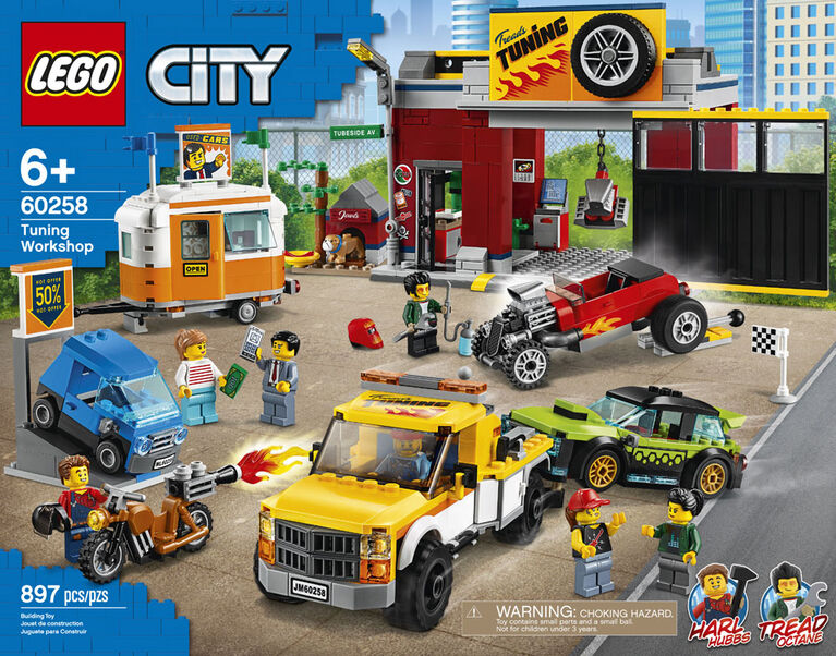 LEGO City Nitro Wheels Tuning Workshop 60258 (897 pieces)