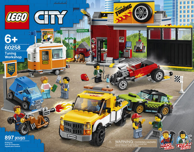 LEGO City Nitro Wheels L'atelier de Tuning 60258 (897 pièces)