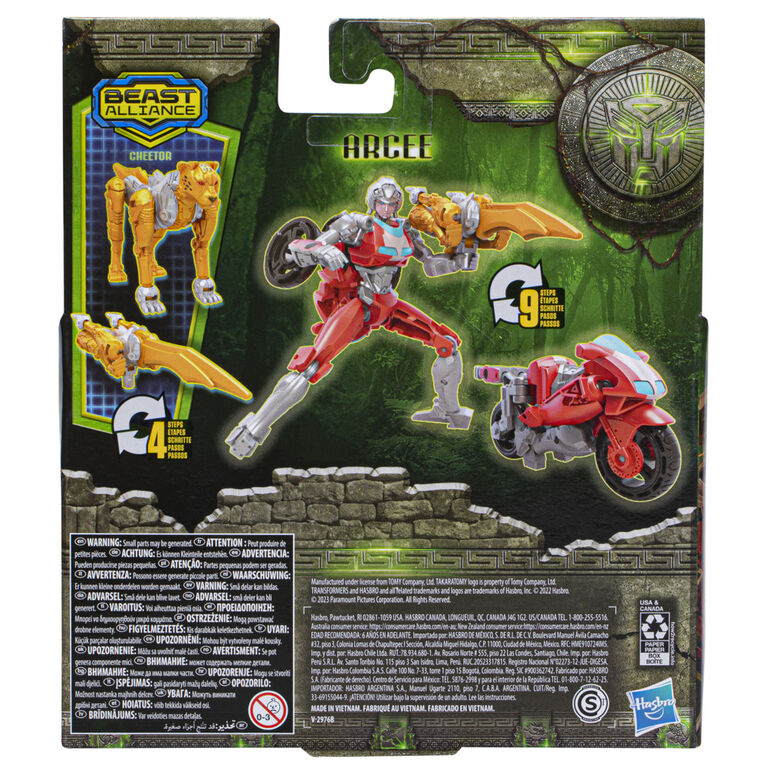 Transformers: Rise of the Beasts Movie Beast Alliance Beast Weaponizers 2-Pack Arcee Toy, 5-Inch