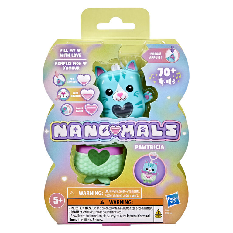 Hasbro Nano-mals Pawtricia the Blue Kitty Electronic Fidget Pet