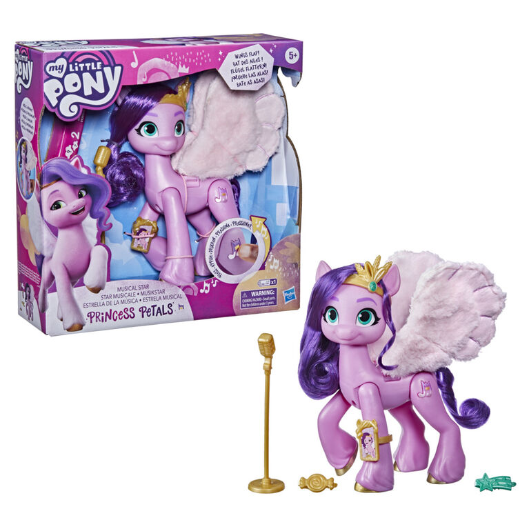 My Little Pony: A New Generation Movie Musical Star Princess Petals - 6-Inch Pink Pony that Plays Music, Toy for Kids Ages 5 and Up