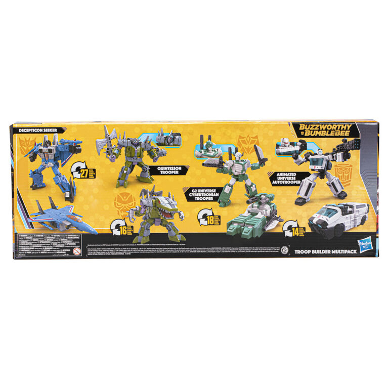 Transformers Buzzworthy Bumblebee Troop Builder Multipack de 4 figurines Transformers - Notre exclusivité