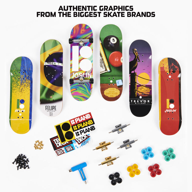 Tech Deck, Sk8shop Fingerboard Bonus Pack, Collectible and Customizable Mini Skateboards (Styles May Vary)