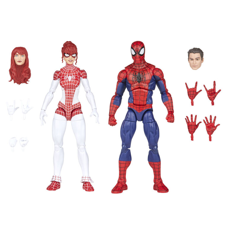 Marvel Legends Series Spider-Man 6-inch Spider-Man and Marvel's Spinneret Action Figure 2-Pack, Includes 10 Accessories