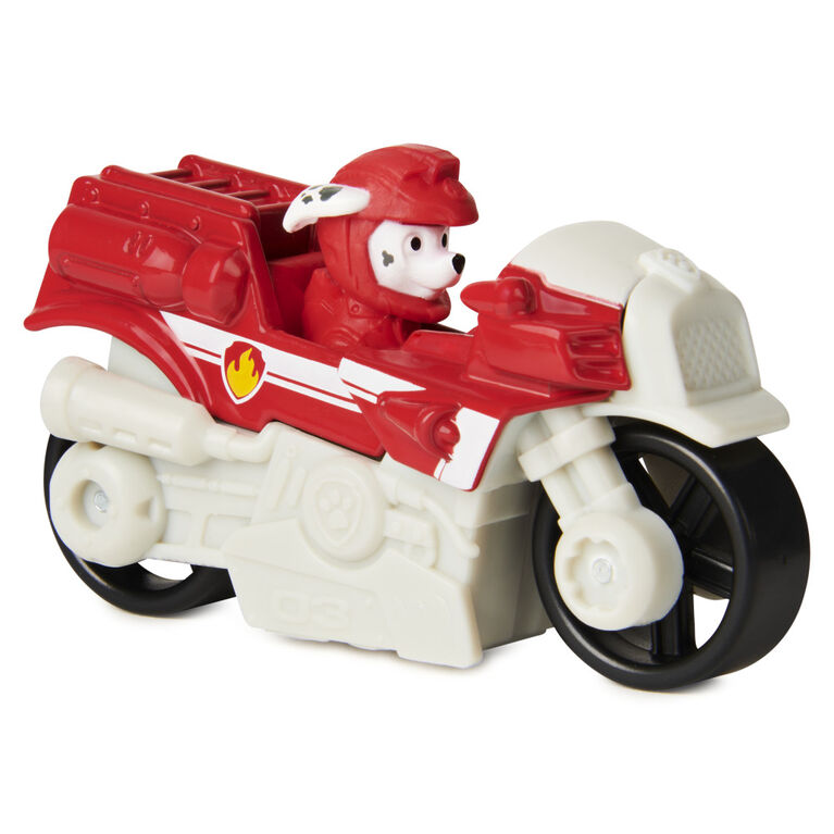 PAW Patrol, Véhicule Marcus en métal moulé True Metal à collectionner, Série Moto Pups à l'échelle 1:55