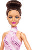 Barbie Careers Figure Skater Doll & Accessories, Brunette in Removable Skate Outfit with Trophy