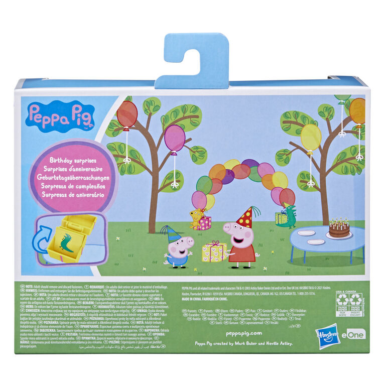 Peppa Pig L'anniversaire de Peppa, coffret de 2 figurines et accessoire -  Notre exclusivité