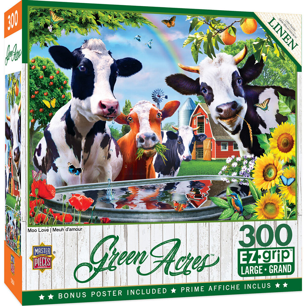 Masterpieces Puzzle Company Green Acres - Moo Love 300 Piece Puzzle - English Edition