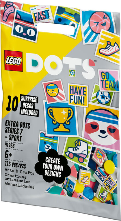 LEGO DOTS DOTS supplémentaires - série 7 - SPORT 41958 Ensemble de création artisanale (115 pièces)