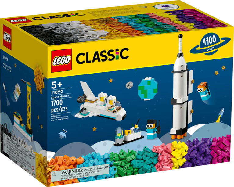 LEGO Classic Space Mission 11022 Building Kit; Creative Toys for Kids (1,700 Pieces)