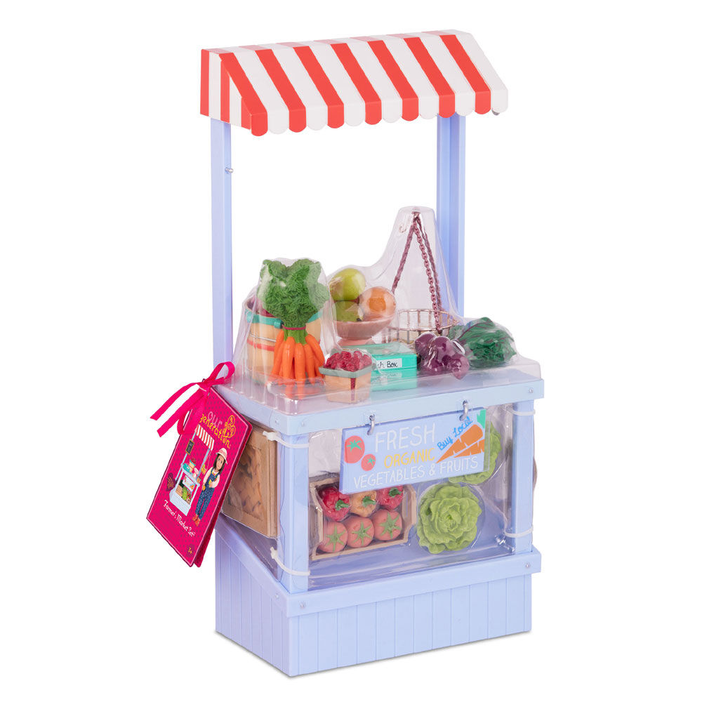 Our Generation Farmer s Market Set Play Food Stand for 18 inch Dolls