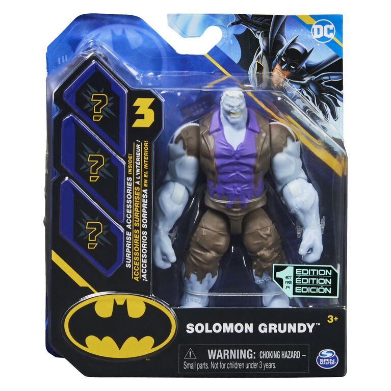 DC Comics, 4-inch Solomon Grundy Action Figure with 3 Mystery Accessories