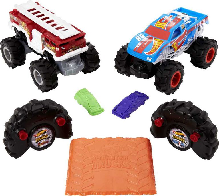 Hot Wheels - Monster Trucks - Téléguidés - Race Ace et HW 5-Alarm