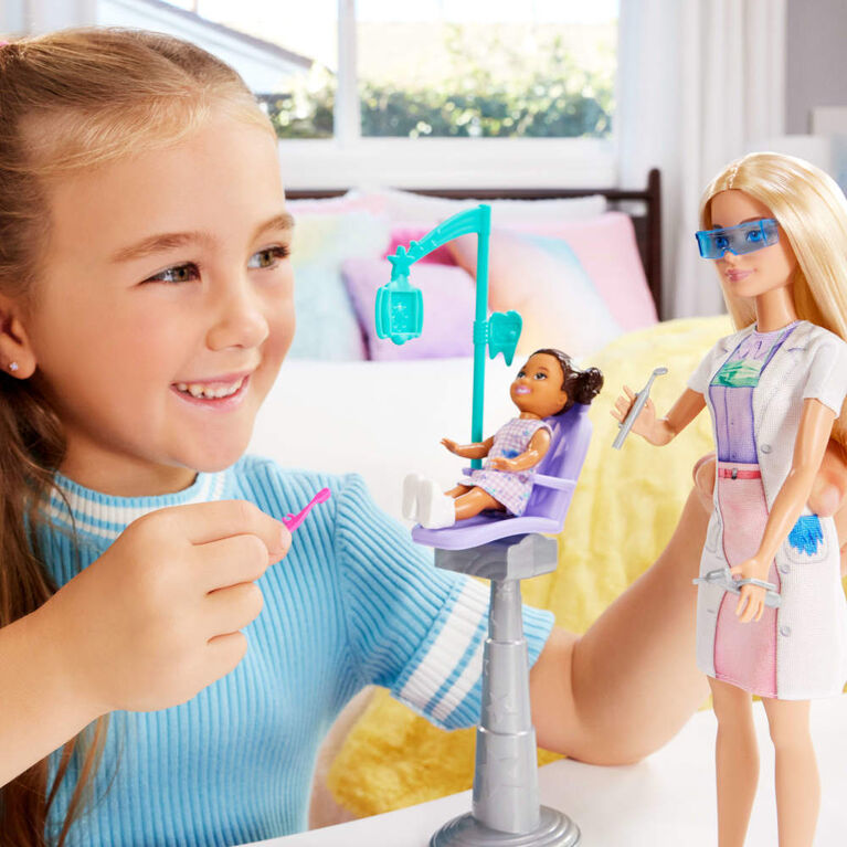 Barbie Poupées Poupée mode Dentiste, poupée enfant, accessoires