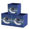 NHL Vancouver Canucks Foldable Storage Basket Bin Containers (Pack of 3)