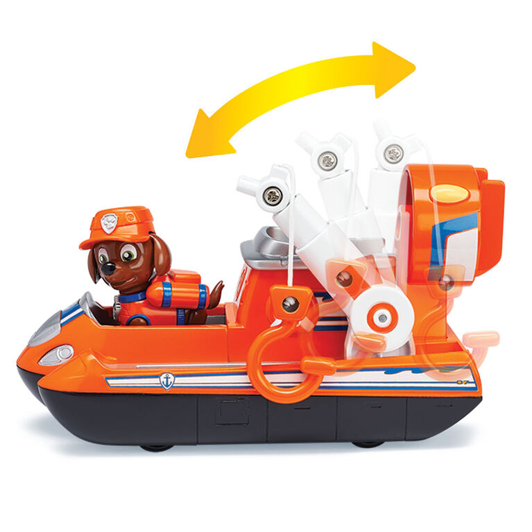 Paw Patrol Ultimate Rescue Zuma S Ultimate Rescue Hovercraft With Moving Propellers And Rescue Hook Toys R Us Canada