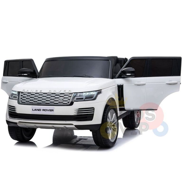 KidsVip 2x12V Enfants et Tout-Petits Range Rover 4x4 Voiture Eléctrique avec Commande à Distance - Blanc