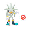 Figurine de 4 pouces Sonic - Silver avec Anneau d'étoile rouge