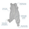 HALO SleepSack Toddler - Luxe Fleece - Grey - 2T