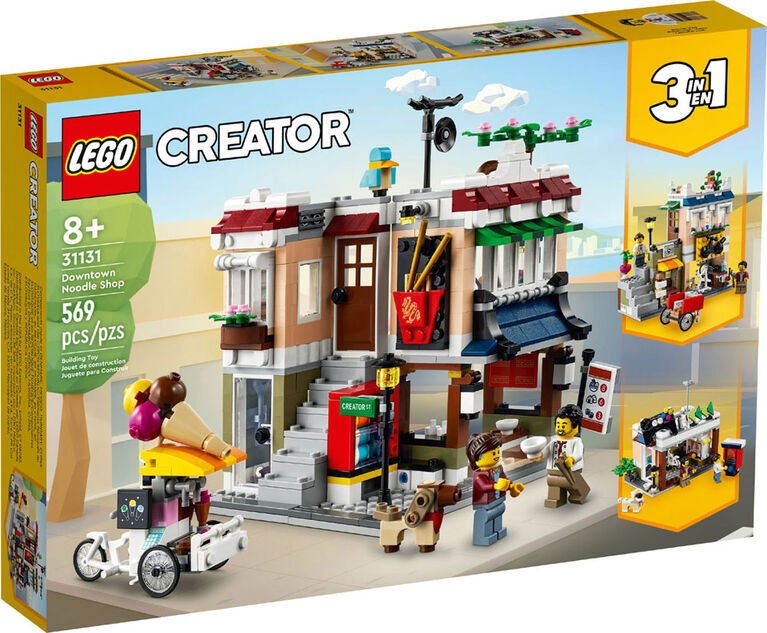 LEGO Creator 3in1 Downtown Noodle Shop 31131 Building Kit (569 Pieces)