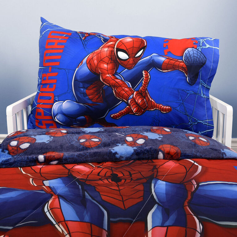 Marvel Spider-Man 2-Piece Toddler Bedding Set including Comforter and Pillowcase