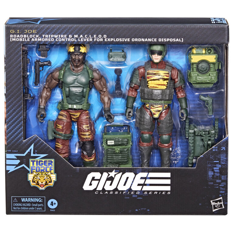 G.I. Joe Classified Series #126, Tiger Force Roadblock, Tripwire, & M.A.C.L.E.O.D. Action Figures