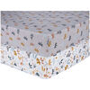 Ensemble de 2 draps-housses en microfibre pour lit de bébé Sammy & Lou - Palmiers Koala