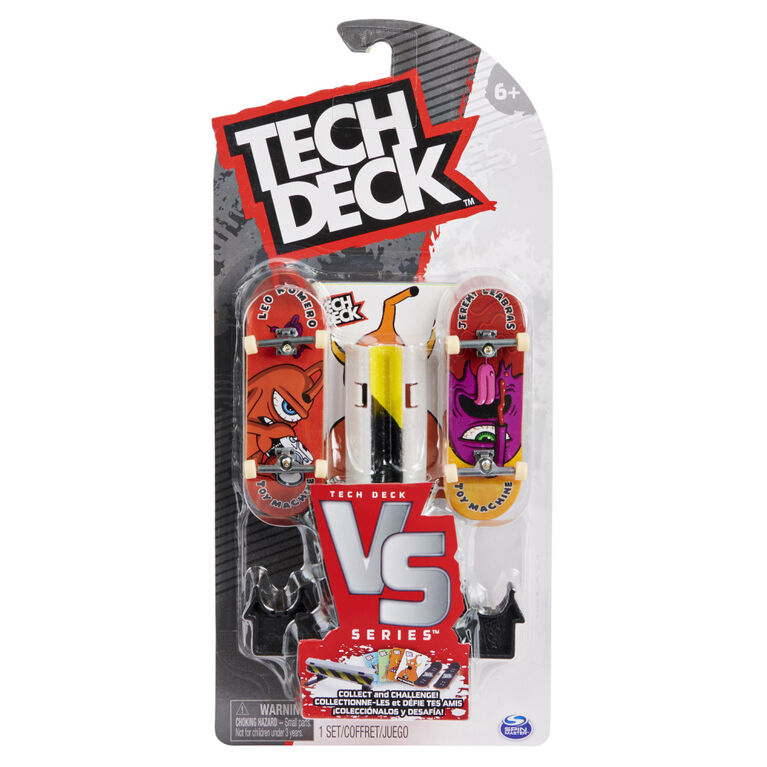 Tech Deck, Toy Machine Skateboards Versus Series, Collectible Fingerboard 2-Pack and Obstacle Set