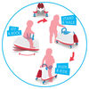 TRACKIE: 3 in 1 Walker, Rocker and Ride On - Red