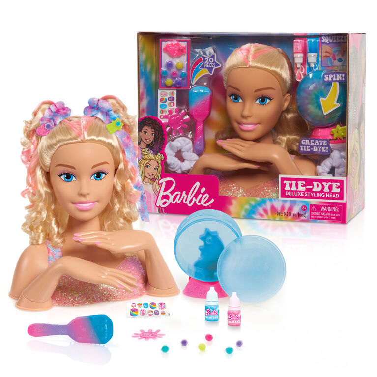 Tête de Coiffure Barbie Fashionistas De 20 cm (8 pouces), Cheveux Bruns, 20  Eléments Avec Accessoires De Coiffure, Coiffure Pour Enfants - Notre  exclusivité