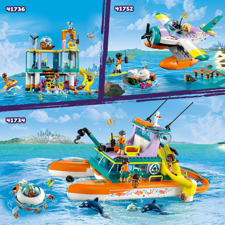 LEGO Friends Le bateau de sauvetage en mer 41734 Ensemble de jeu de construction (717 pièces)